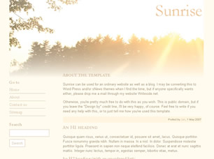 SUNRISE FREE CSS TEMPLATE Sunris10