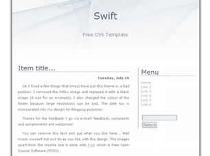 SWIFT FREE CSS TEMPLATE Swift10