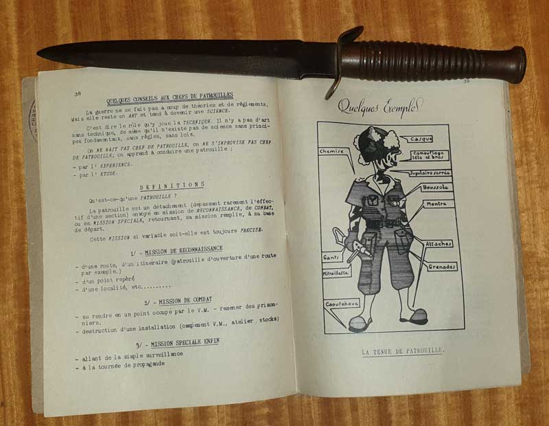 Médailles, insignes, dague et livret d'un commando : Libé / Indo / Algérie Lot_da16