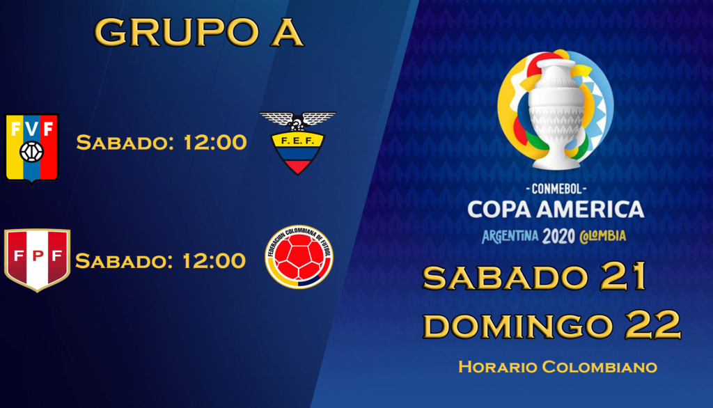 Horarios Jornada 3 & Cuartos de final Copa America Grupoa14