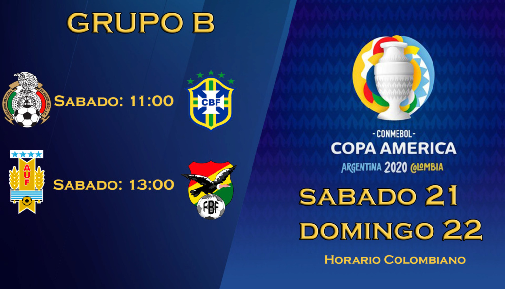 Horarios Jornada 3 & Cuartos de final Copa America Grupob14
