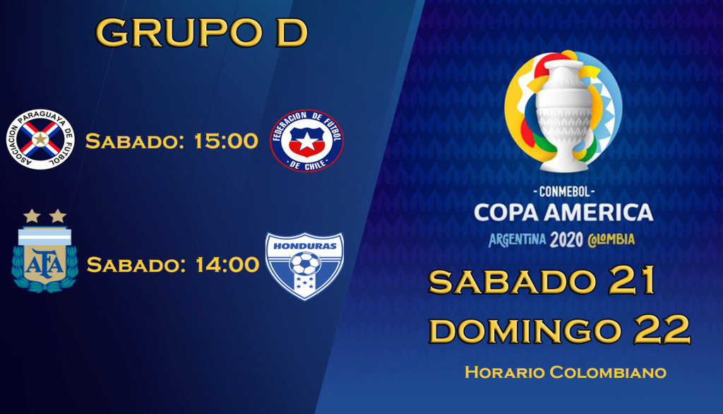 Horarios Jornada 3 & Cuartos de final Copa America Grupod14