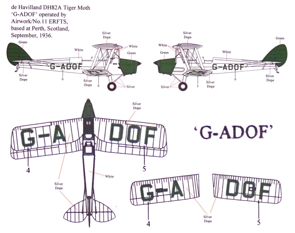Construcción doble simultánea: dH-82A Tiger Moth de Airfix a 1/72. G-adof10