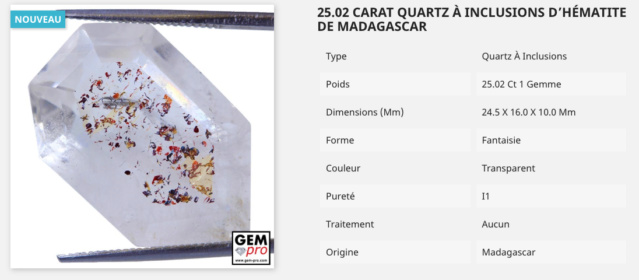 Sélection de Quartz à inclusions 1214210