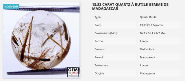 Sélection de Quartz à inclusions 1426510