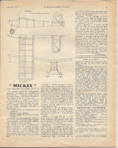 Les Avions radiocommandés de 1960 à 1972 - Page 3 Mickey10