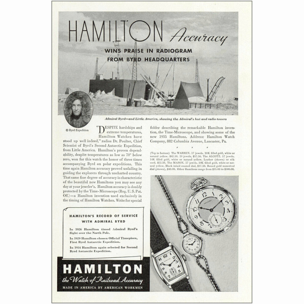 Comment l'amiral Byrd fit résister les montres Hamilton au froid  polaire Hamilt12