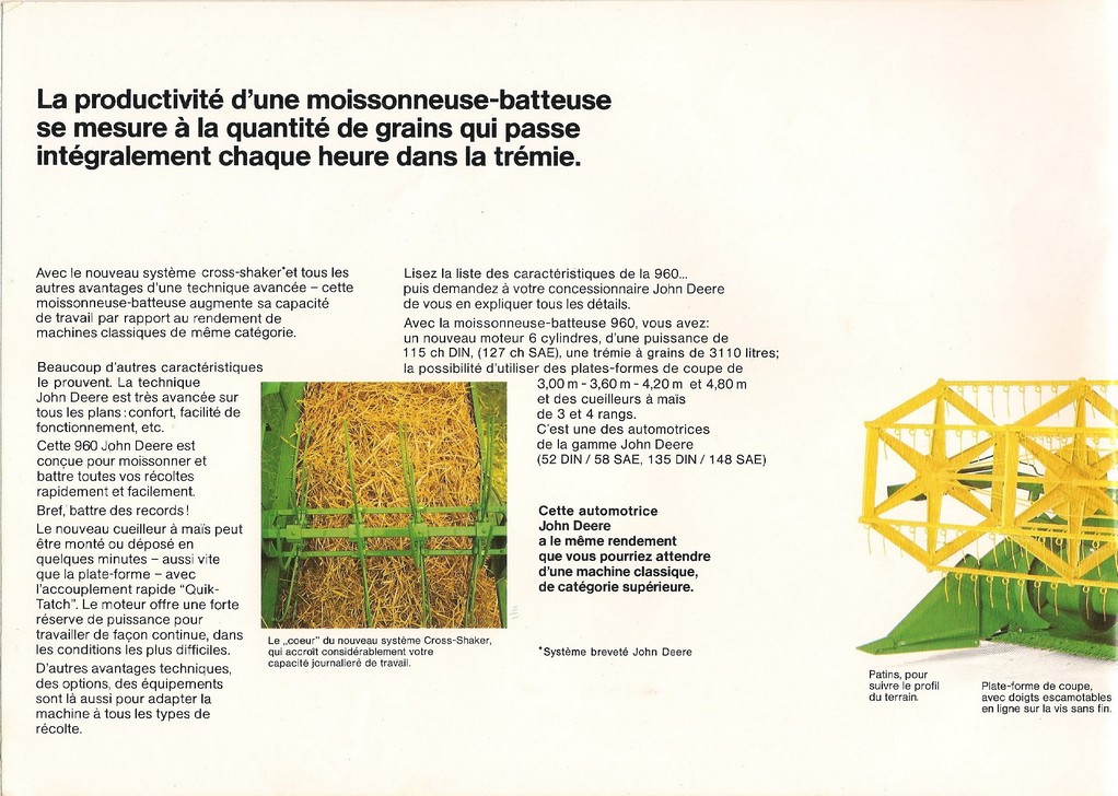 JOHN  DEERE : moissonneuse batteuse  960_p210