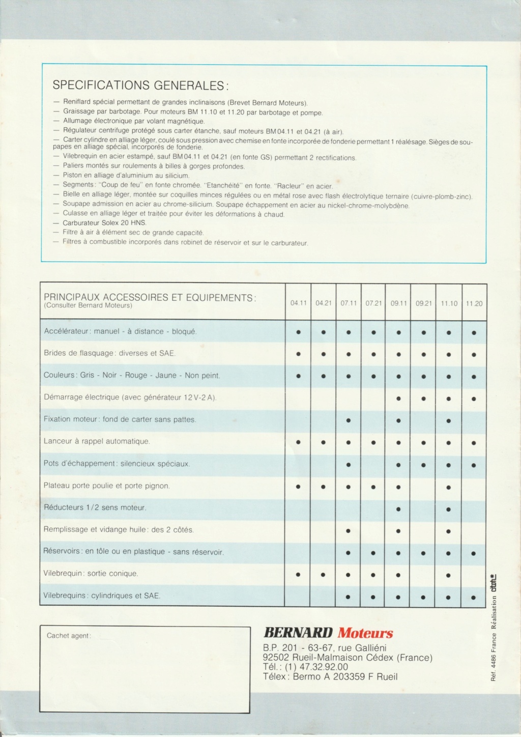 Le Catalogue publicitaire et notice technique des Moteurs BERNARD Mot_es10
