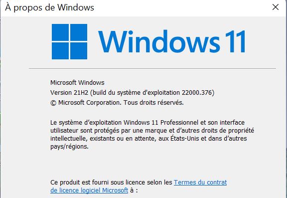 Mise à jour de windows 11 pro 2021-119
