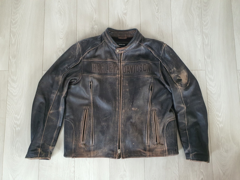 Blouson HD marron cuir XL 20230510