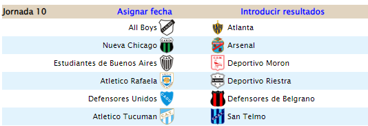 FECHA 10 - APERTURA | ALINEACIONES Y RESULTADOS Fecha13