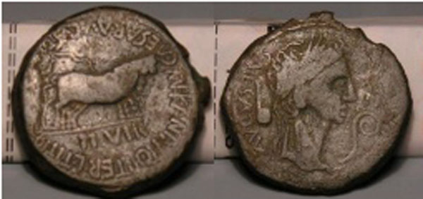 As hispanorromano de Caesar Augusta, reinado de Augusto. Nimu10