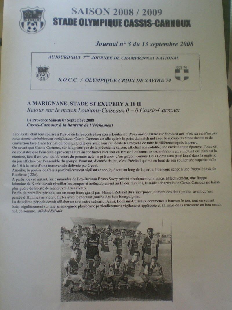 JOURNAL NUMERO 3 POUR CASSISCARNOUX /CROIX DE SAVOIE Imgp2912