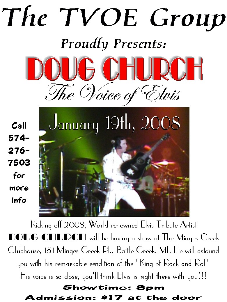 Upcoming Doug Church show in Battle Creek, MI Flyer_10