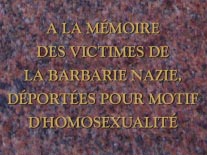 NAZISME : les Homosexuels Déportés : à quoi sert l'Histoire ? Plaque10