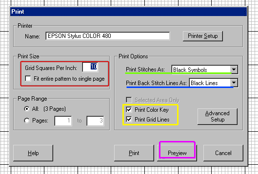 Начало работы в PCStitch Im310