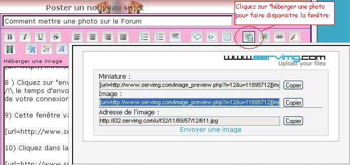 Comment mettre une photo sur le Forum 710