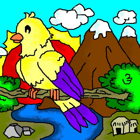 my simple drawing with paint Bird_211