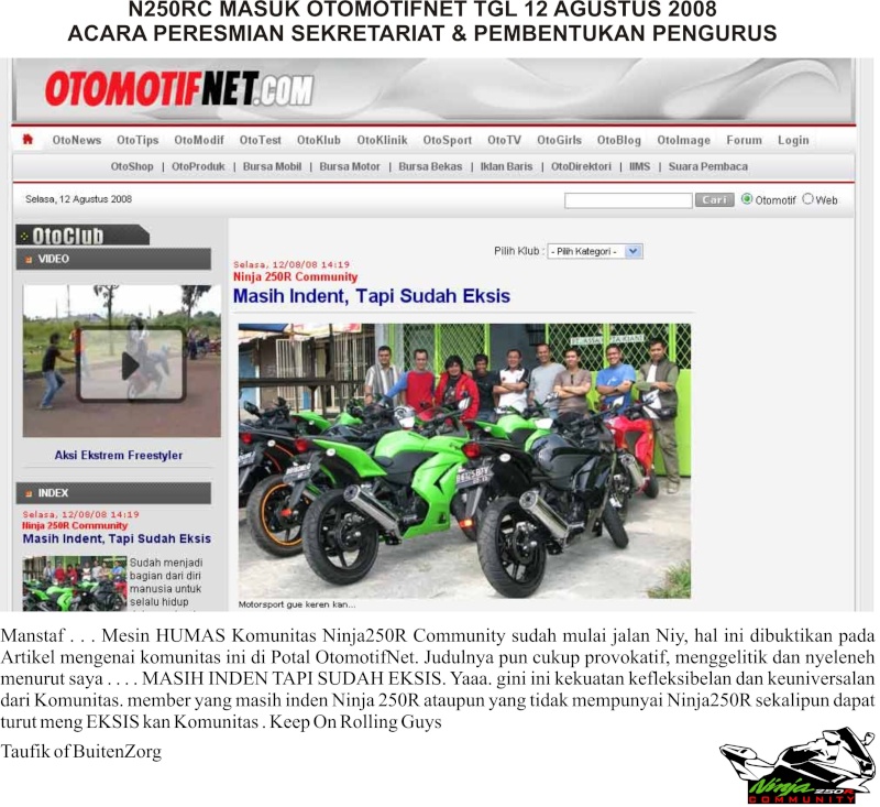 DOKUMENTASI PERJALANAN KOMUNITAS N250RC Otomot10