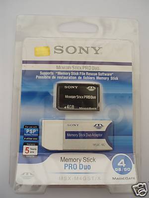 vendo cartoes memory stick pro duo de 4gb e 8gb da sony, new 1eda_110