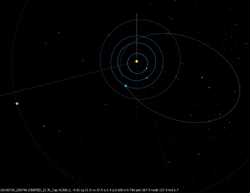 Triangolazione Fireball del 20100730_200746 UT [Ferrara- Scandicci (FI)] Orbita10