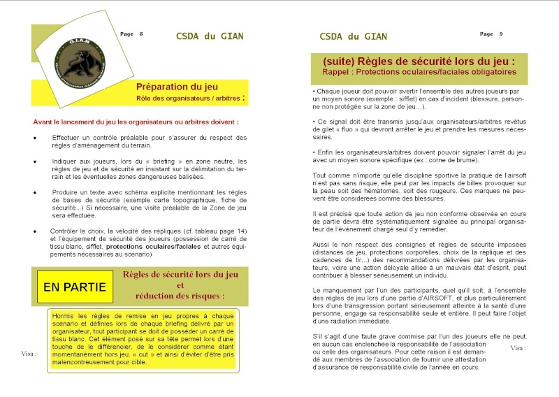 Charte de sécurité du G.I.A.N     CSDA Csda_c15