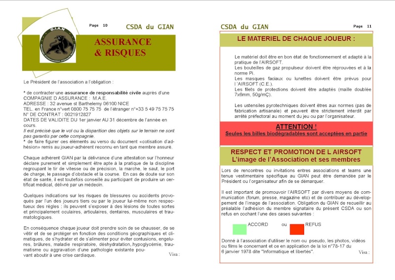 Charte de sécurité du G.I.A.N     CSDA Csda_c16