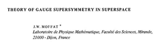 La théorie gravitationnelle modifiée. Moffat10