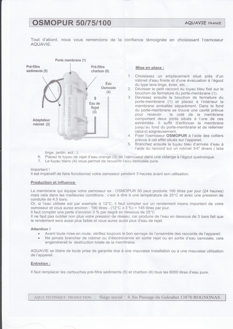 no3 / osmoseur Osmose10