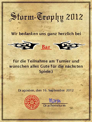 Storm Trophy 2012 Bar10