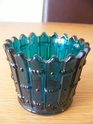 Turquoise pressed glass pot any ID thoughts please Glass_27