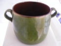 Green glazed pots - Belgium Art Pottery (not Farnham) Potter45