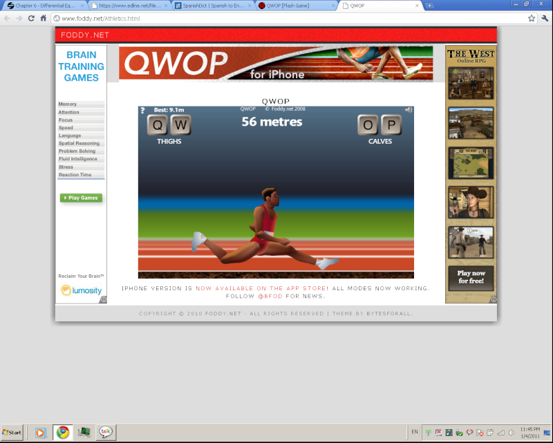 QWOP [Flash Game] Qwop10