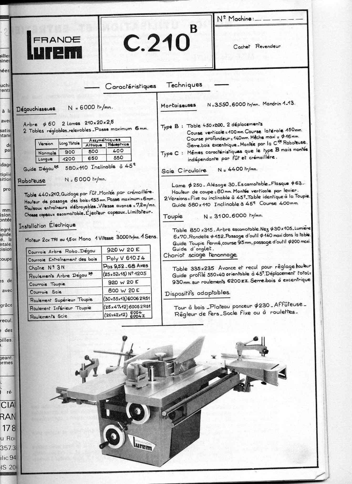 notice lurem C200 Junior - Lurem C 200 junior, C 200, C 210, C 210 b,  C 260 + C 260E & C 310E Lurem_13