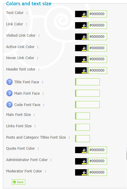 Color changes on main forumotion forums tutorial. Sticky10