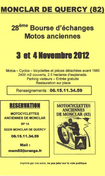 Bourse Moto de Monclar de Quercy. 13-09-11