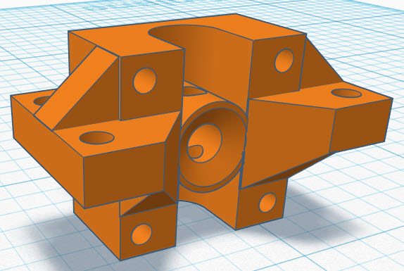 3D printed beam mount .049 backplate Beam10