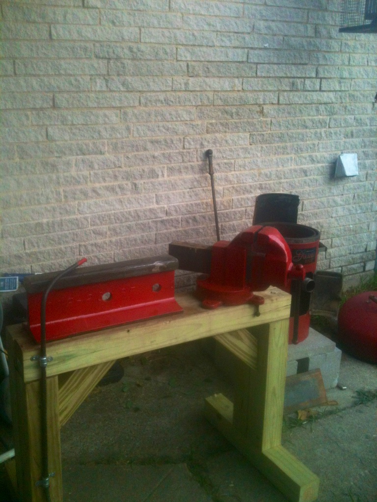 Home made forge and railroad track anvil Photo_10