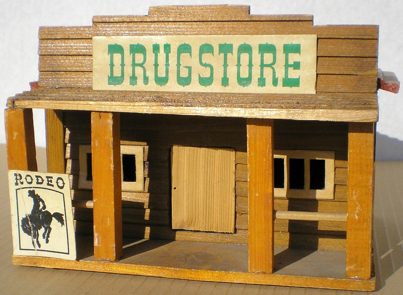 Wildwest-Gebäude aus Holz für Figuren von 54 bis 70 mm Vero_s14