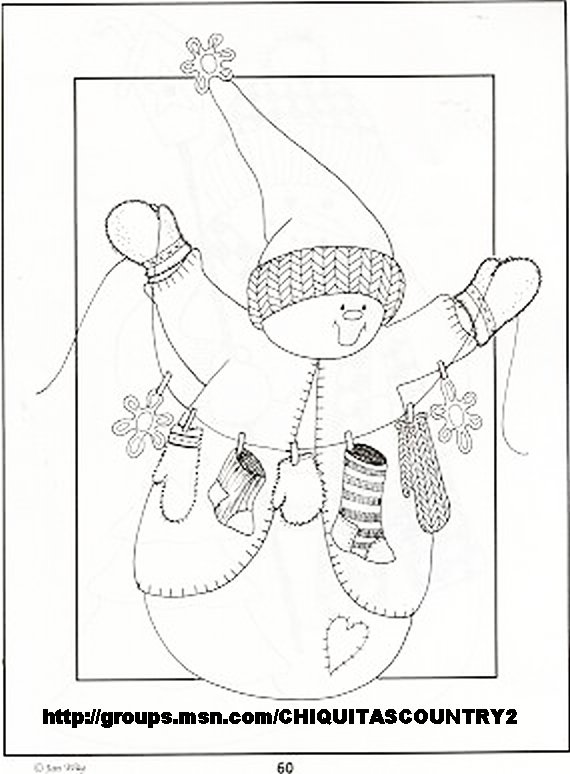 Revista The snowman patch (Imagenes de navidad en blanco y negro) 6012