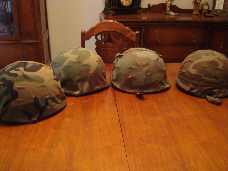 CF Used M1 Helmet With ERDL Cover 110