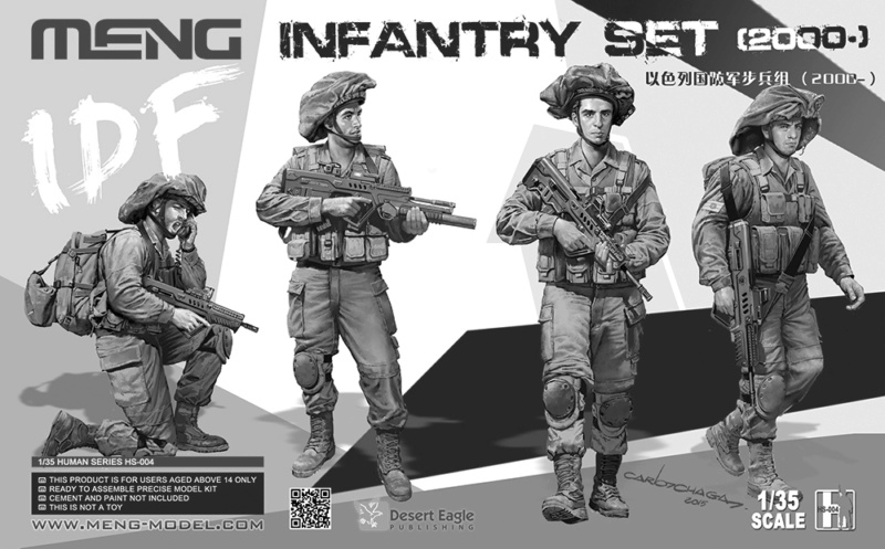 *1/35 Défi noir & blanc : Palestine - figurine Meng + figurine MB Hs-00411