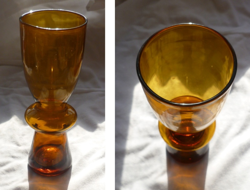 Blenko amber waisted vase perhaps? Blenk12