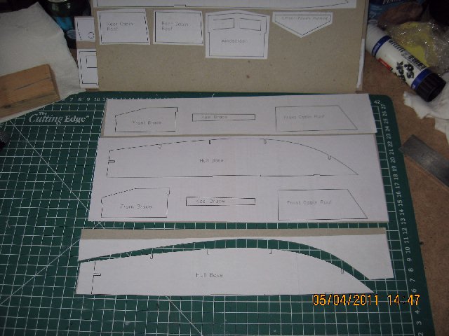 Building an Eezibilt  Curlew in Cardboard. Img_r317