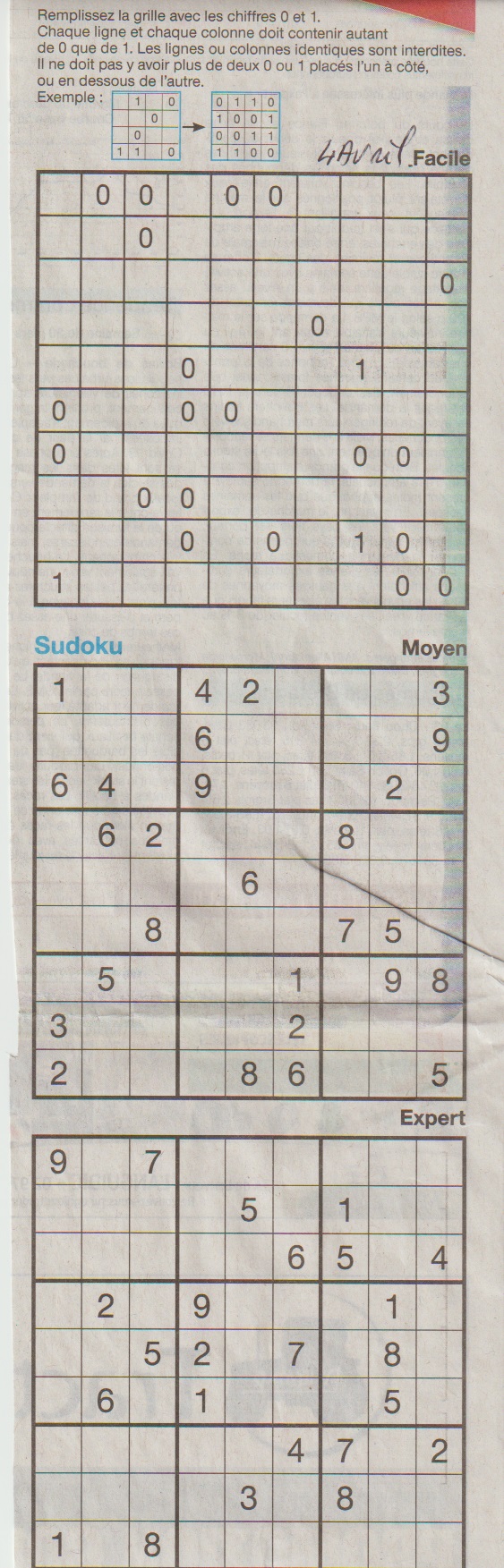 [Jeux] JEUX OUEST FRANCE du 2 Avril 2020 pour passer le temps Sudoku12