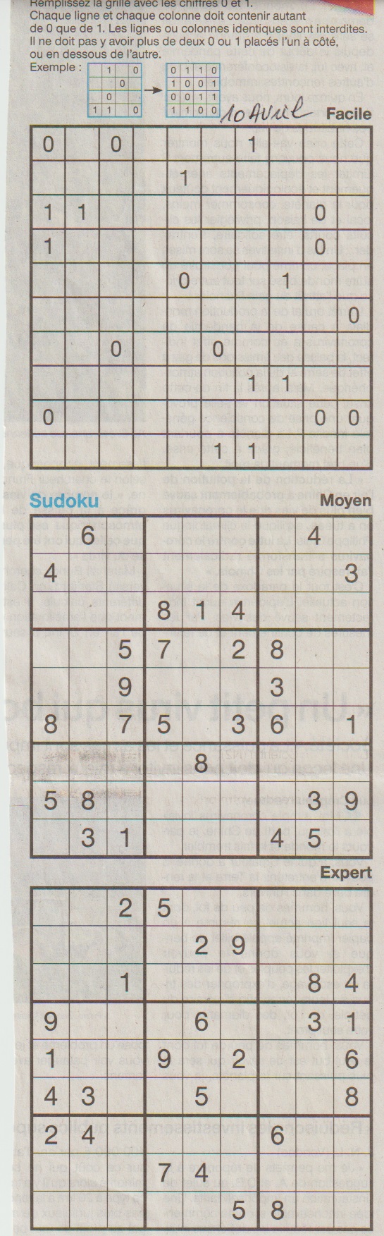 [Jeux] JEUX OUEST FRANCE du 2 Avril 2020 pour passer le temps - Page 2 Sudoku17