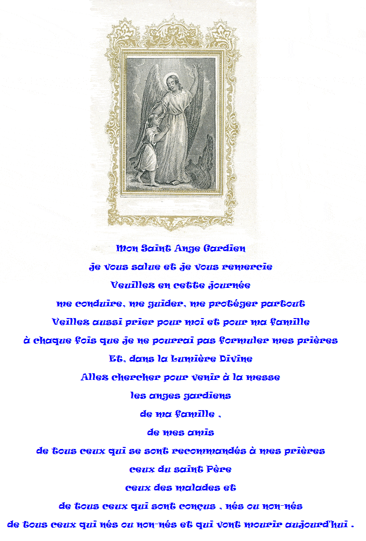 [PRIERE]Mon Saint Ange Gardien,  je te salue et je te remercie , Veuille en cette journée ... - Page 2 Sans-t18