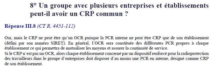 Mise à jour du questions/réponses de la DGT sur les PCR/OCR Ocr_si10