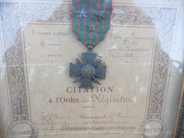 *(E) Citation à l'ordre du regiment 56° d'infanterie TERMINE!! (Metz 05/01/19)** P1170450